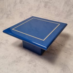Table appoint laquée bleu